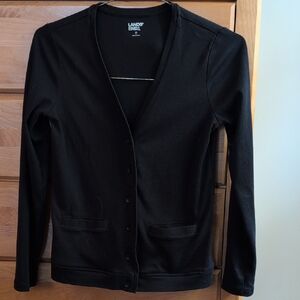 Lands' End Elegant Black Sweater